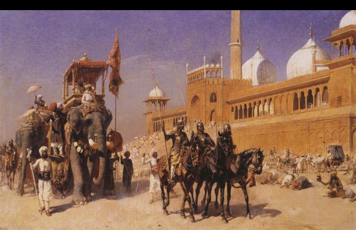 Edwin Lord Weeks Great Mogul and his Court Returning from the Great Mosque at Delhi, India